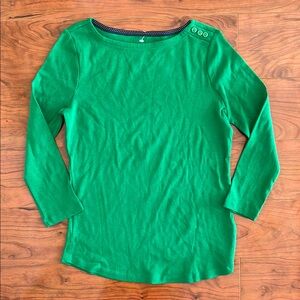 NWOT Charter Club Green Three Quarter Length Sleeve Shirt Top
